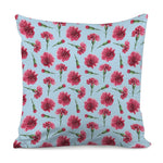 Pink Carnation Pattern Print Pillow Cover