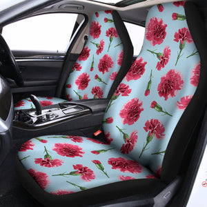 Pink Carnation Pattern Print Universal Fit Car Seat Covers