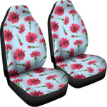 Pink Carnation Pattern Print Universal Fit Car Seat Covers