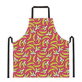 Pink Cartoon Banana Pattern Print Apron
