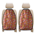 Pink Cartoon Banana Pattern Print Car Seat Organizers