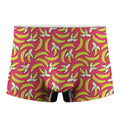 Pink Cartoon Banana Pattern Print Men's Boxer Briefs