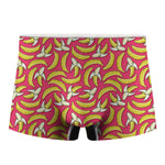 Pink Cartoon Banana Pattern Print Men's Boxer Briefs