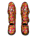 Pink Cartoon Banana Pattern Print Muay Thai Shin Guard