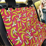Pink Cartoon Banana Pattern Print Pet Car Back Seat Cover
