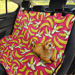 Pink Cartoon Banana Pattern Print Pet Car Back Seat Cover