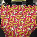 Pink Cartoon Banana Pattern Print Pet Car Back Seat Cover