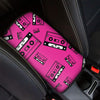 Pink Cassette Tape Pattern Print Car Center Console Cover