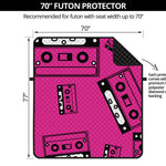 Pink Cassette Tape Pattern Print Futon Protector