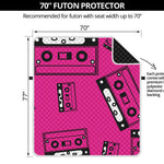 Pink Cassette Tape Pattern Print Futon Protector