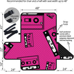 Pink Cassette Tape Pattern Print Half Sofa Protector