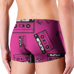 Pink Cassette Tape Pattern Print Men's Boxer Briefs