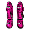 Pink Cassette Tape Pattern Print Muay Thai Shin Guard