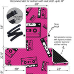 Pink Cassette Tape Pattern Print Recliner Protector