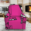 Pink Cassette Tape Pattern Print Recliner Slipcover