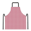 Pink Check Pattern Print Apron