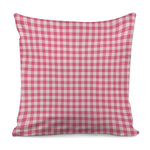 Pink Check Pattern Print Pillow Cover