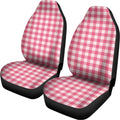 Pink Check Pattern Print Universal Fit Car Seat Covers