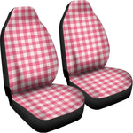 Pink Check Pattern Print Universal Fit Car Seat Covers