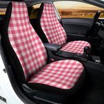 Pink Check Pattern Print Universal Fit Car Seat Covers