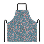 Pink Cherry Blossom Pattern Print Apron