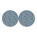 Pink Cherry Blossom Pattern Print Car Coasters