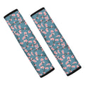 Pink Cherry Blossom Pattern Print Car Seat Belt Covers