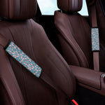 Pink Cherry Blossom Pattern Print Car Seat Belt Covers