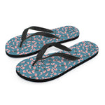 Pink Cherry Blossom Pattern Print Flip Flops