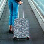 Pink Cherry Blossom Pattern Print Luggage Cover