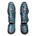 Pink Cherry Blossom Pattern Print Muay Thai Shin Guards