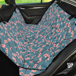 Pink Cherry Blossom Pattern Print Pet Car Back Seat Cover