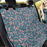 Pink Cherry Blossom Pattern Print Pet Car Back Seat Cover