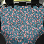 Pink Cherry Blossom Pattern Print Pet Car Back Seat Cover