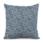 Pink Cherry Blossom Pattern Print Pillow Cover