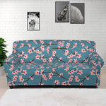 Pink Cherry Blossom Pattern Print Sofa Cover