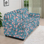 Pink Cherry Blossom Pattern Print Sofa Cover