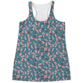 Pink Cherry Blossom Pattern Print Women's Racerback Tank Top