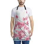 Pink Cherry Blossom Print Apron
