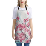 Pink Cherry Blossom Print Apron
