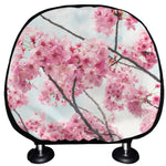Pink Cherry Blossom Print Car Headrest Covers