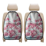 Pink Cherry Blossom Print Car Seat Organizers
