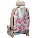 Pink Cherry Blossom Print Car Seat Organizers