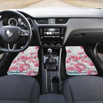 Pink Cherry Blossom Print Front and Back Car Floor Mats