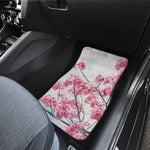 Pink Cherry Blossom Print Front and Back Car Floor Mats