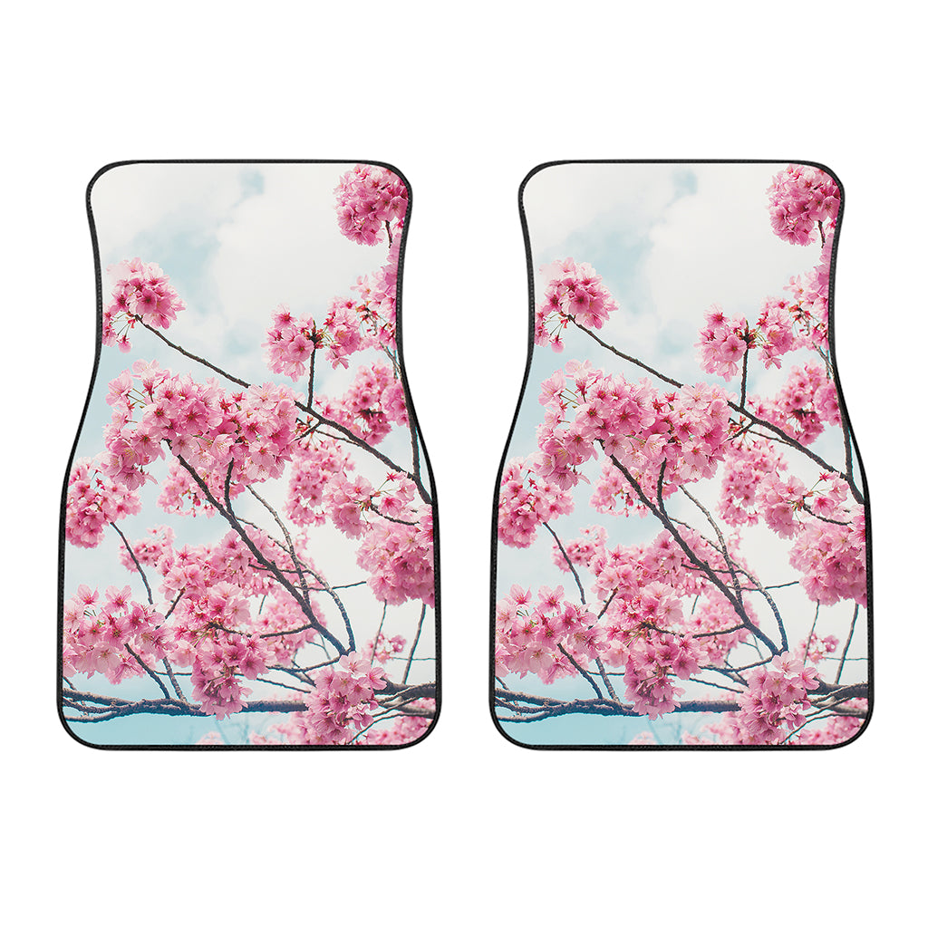 Pink Cherry Blossom Print Front Car Floor Mats