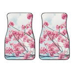 Pink Cherry Blossom Print Front Car Floor Mats