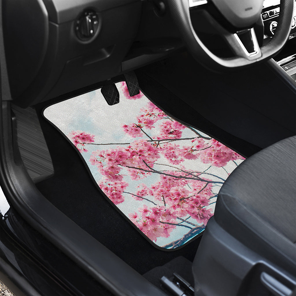 Pink Cherry Blossom Print Front Car Floor Mats