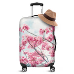 Pink Cherry Blossom Print Luggage Cover