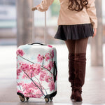 Pink Cherry Blossom Print Luggage Cover